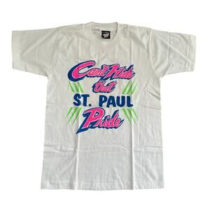 VTG Screen Stars Airbrush Style T-shirt St. Paul School size S USA